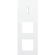 Aanbieding | Niko 154-56955 Drievoudige afdekplaat, verticaal 71 mm centerafstand, voor een enkelvoudige schakelfunctie en twee 45 x 45 mm functies, Rocker steel white coated