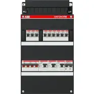 ABB 1SPF006972F0032 Hafonorm Hd-H44.C5-222 3-fase groepenkast 40A 9 groepen Zwart - Lage prijs
