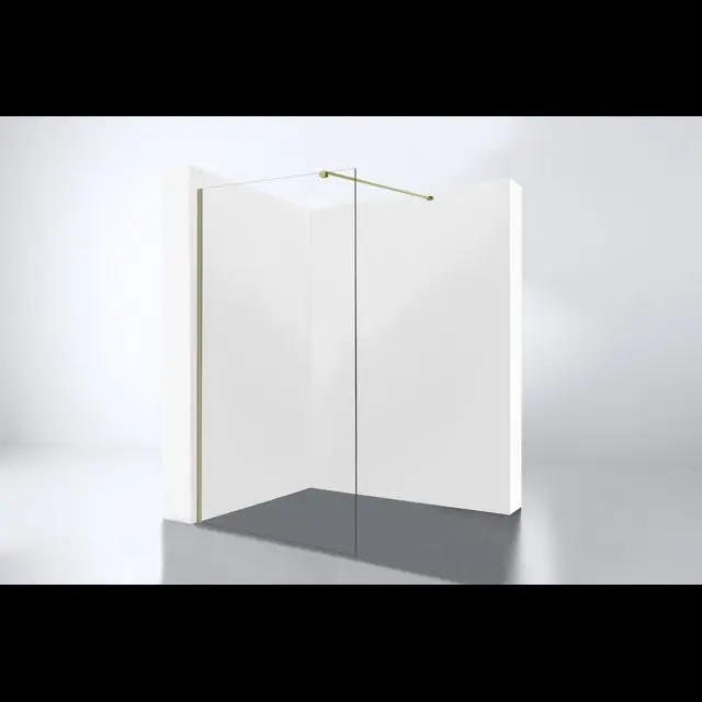 Net toegevoegd - Best-design ‘Dalis-600-Nancy‘ inloopdouche NANO 8mm glas mat-goud