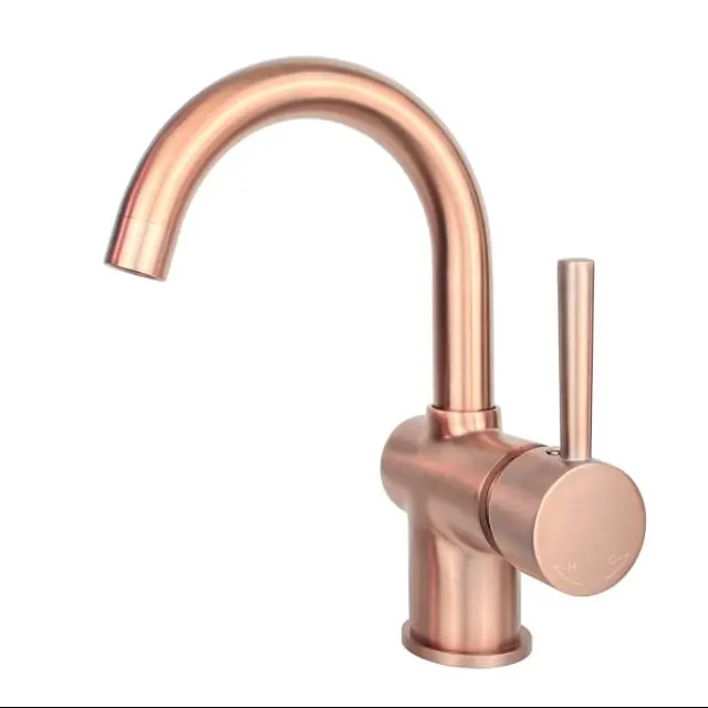 Best-design "Lyon-Bondorf" wastafelmengkraan met drb.uitloop Mat-Rose-Goud | Populair
