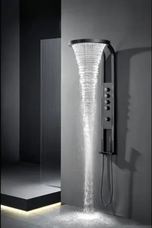Voorraad bijna op | Best-design "Nero-Future" douchepaneel 1440x220/520mm mat-zwart