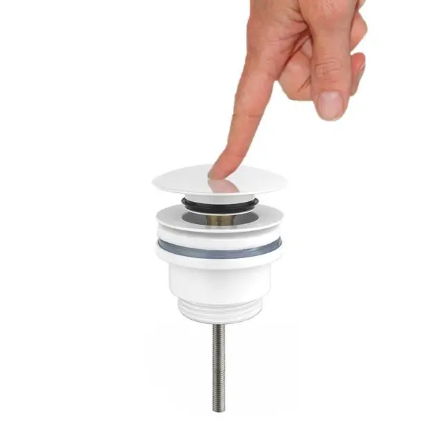 Best-design "White" clic-waste z/overloop 5/4" mat-wit | Hoge kwaliteit