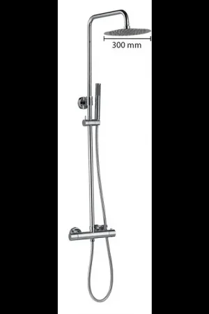 Aanbieding - Best-design "Paris-300" thermostatische regendouche-opbouwset